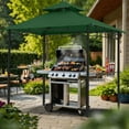 thumbnail image 6 of MASTERCANOPY 8 x 5ft Outdoor BBQ Grill Gazebo with LED Lights and Shelves, Forest Green, 6 of 6