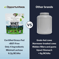 thumbnail image 7 of Opportuniteas Grass Fed Vanilla Whey Protein Isolate Powder - 22g Protein Powder Without Artificial Sweeteners, Hormone-Free Cows, Non GMO - 2.5lb, 7 of 7
