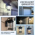 thumbnail image 3 of Aplique de Pared Exterior EERU de Metal Galvanizado Negro con Vidrio Semilla, 3 of 8