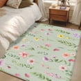 thumbnail image 4 of Spring Summer Flower Area Rugs 4x6 ft Eucalyptus Leaves Countryside Green Washable Rug Non Slip Indoor Carpet Absorbent Floor Mat for Living Room Bedroom Dining Room, 4 of 9