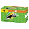 Bounty 2-Ply Paper Towels, 11" x 10-1/4", White, Pack Of 15 Rolls