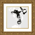 thumbnail image 1 of Auda, Christine 12x12 Gold Ornate Wood Framed with Double Matting Museum Art Print Titled - Black and White Abstract 1, 1 of 4