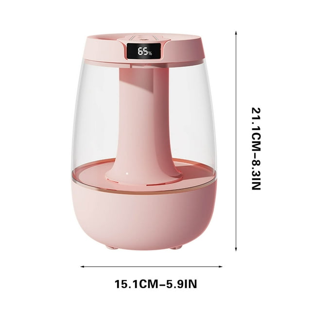 Large Room Humidifier 4 L Cool Mist Dual Spray USB Powered with Auto Shut Off and Quiet 36 dB Operation