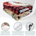 thumbnail image 4 of Quilts Queen Size Bedding Set, Christmas Sea Turtle Lightweight Quilted Comforter, Winter Snowflakes Coastal Red Black Soft Reversible Bedspread Coverlet with Pillow Covers for All Season, 90" x 96", 4 of 9