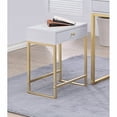 thumbnail image 4 of Mesa Acme Coleen, tubo metálico con 1 cajón, 61 x 41 x 30 cm, color blanco, 4 of 4