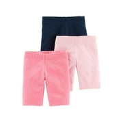 Simple Joys by Carter's Girls' 3-Pack Bike Shorts, Pink, Navy, 12 Months