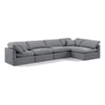 thumbnail image 1 of Meridian Furniture Indulge Sectionnel Modulaire en Forme de L en Velours de 164 Pouces Gris, 1 of 10