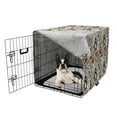 thumbnail image 5 of Cartoon Dog Crate Cover, Repeating Pattern of Forest Animals and Bear Owl Squirrel Motif, Easy to Use Pet Kennel Cover Small Dogs Puppies Kittens, 7 Sizes, Grey Yellow and Multicolor, by Ambesonne, 5 of 6