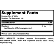 Amazing Formulas Melatonin 5 Mg Per Serving 180 Tablets Supplement | Non-GMO | Gluten Free