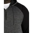 thumbnail image 3 of True Nation by DXL Men's Big and Tall 1/4-Zip Colorblocked Hoodie Black 3XL, 3 of 6