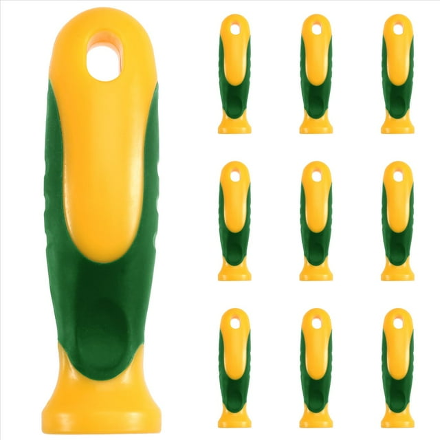 10 Mangos de Goma para Limas con Orificios Rectangulares y Mangos Ergonómicos para Limas Metálicas Planas y Semicirculares de 4 Pulgadas.