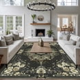 thumbnail image 3 of 6'x9' Area Rugs, Sage Green Grey Boho Indoor Outdoor Area Rug for Living Room Bedroom, Vintage Ethnic Geometric Abstract Washable Bathroom Rugs Kitchen Floor Carpet Mats Home Decor Aesthetic, 3 of 8