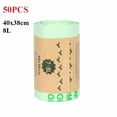 thumbnail image 1 of 50pcs 6/8/10L /30L flat Trash Bags Biodegradable Garbage Bags Householde Compostable Rubbish Liners Bags for Kitchen Green 8L, 1 of 6