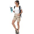 thumbnail image 4 of Xidunhg Women's Hiking Cargo Shorts Quick Dry Nylon Shorts Summer Travel Active Golf Shorts with 6 Pockets Water Resistant Light Khaki L, 4 of 9