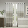 thumbnail image 4 of Madison Park Hayden 50x84" Woven Faux Linen Striped Window Sheer in Neutral, 4 of 8