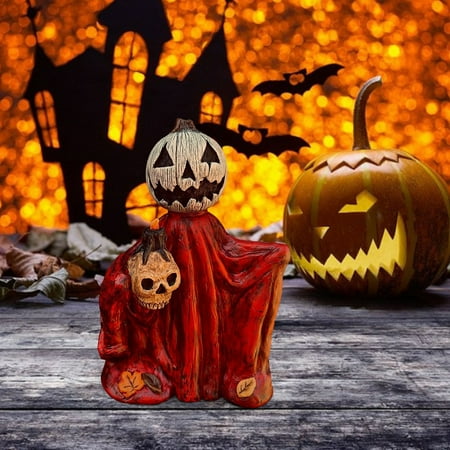 

Pumpkin Statue | Pumpkin Figurines Resin Statues Holding | Figurine Home Tabletop Decorations
