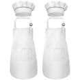 thumbnail image 3 of Conjunto de Delantal Y Gorro de Cocinero de 36 Piezas, Delantal Ajustable para Niños con Bolsillos (Blanco, Adecuado para Niños de 2 A 6 Años), 3 of 5