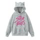 thumbnail image 1 of Pop cazadora para niña Hooded Sweatshirt Women's Cat Ear Hoodie ,Soft Streetwear Pullover ,Cute Long Sleeve Tops for Fall Winter （Light Gray）, 1 of 4