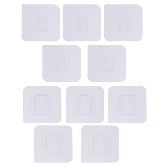 BRIGHTFUFU 40 Uds pegatinas sin uñas para almacenamiento en rack pegatinas de pared hebillas autoadhesivas de pared