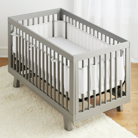 BreathableBaby | Breathable Mesh Crib Liner | Patented Design | Doctor Endorsed | Helps Prevent Arms and Legs From Getting Stuck Between Crib Slats | Independently Tested for Safety |