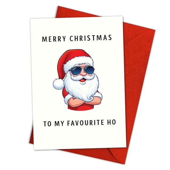 Tarjeta de felicitación Podagree divertida para Navidad, 13 x 21 cm, hecha a mano