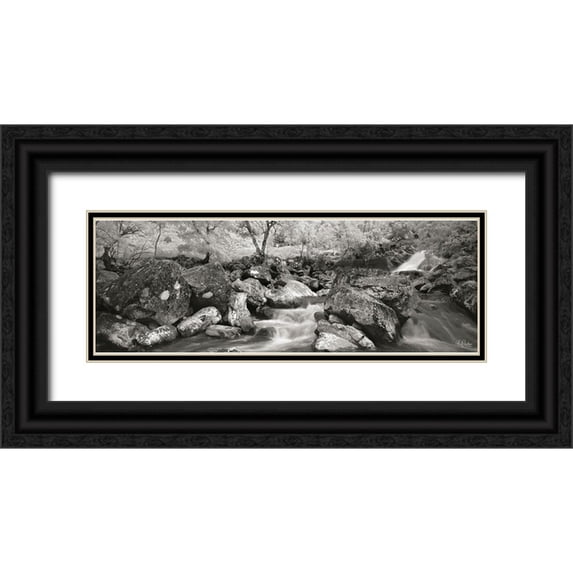 Uicker, Ralf 18x9 Black Ornate Wood Framed with Double Matting Museum Art Print Titled - Scottland the Highlands-Creek