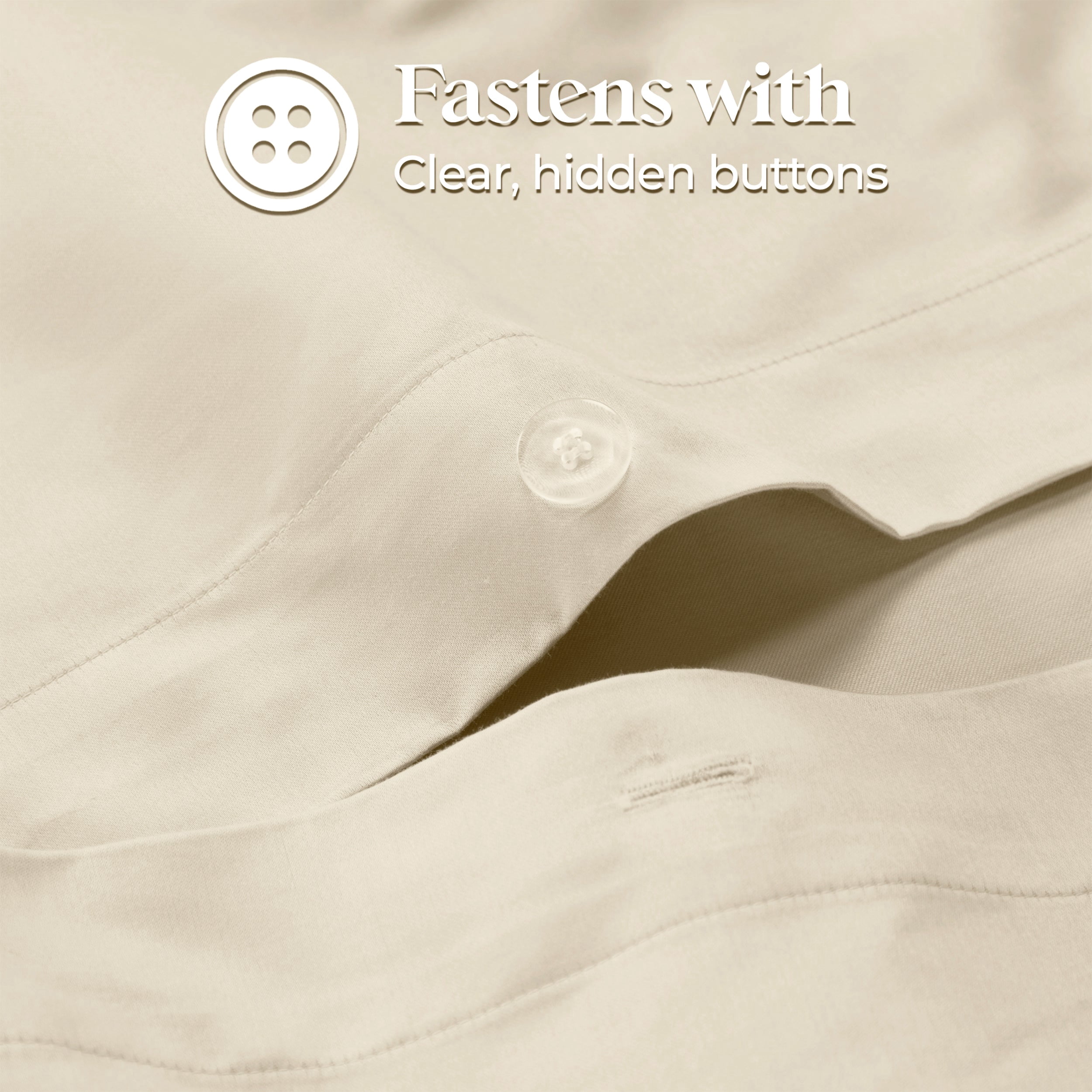 Superior Egyptian Cotton Embroidered 650 TC Duvet Cover Set, Twin Size, Ivory