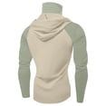 thumbnail image 4 of Men's UV Protection Sun Hoodie Color Block UPF 50+ Long Sleeve Fishing Shirt Lightweight Hiking Rash Guard, 4 of 4