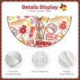 thumbnail image 3 of Fuzoiu Firefighter Icons Print Christmas Tree Skirt,Xmas Christmas Decorations,Xmas Tree Mat for Farmhouse Holiday New Years Home Party Decor Tree Rugs-30", 3 of 6