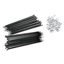 Tusk Motorcycle Spoke Kit - Rear 19" Black Spoke/Silver Nipple