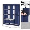 thumbnail image 5 of UBesGoo 71" Portable Closet Wardrobe Clothes Rack Storage Organizer with Shelves, Blue, 5 of 9