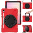 thumbnail image 5 of Case for Samsung Galaxy Tab S11 11 inch 2025 Released, 360 Degree Rotating Hand Grip Shockproof Cover with Shoulder Strap, Red, 5 of 7