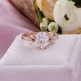 thumbnail image 2 of solitaire jewels 1.5CT Pear Moissanite 7 Stone Engagement Ring For Women, 14K Rose Gold, 2 of 8