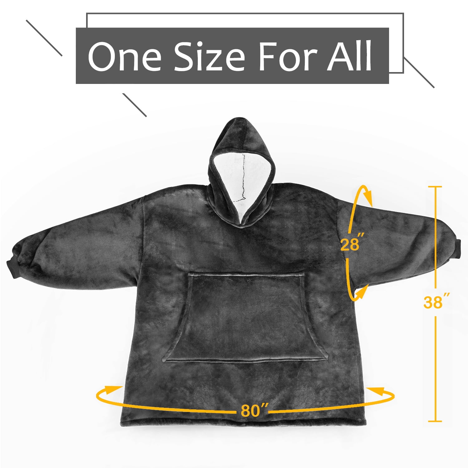 Solaris Oversize Sherpa Christmas Pullover Sweatshirt Blanket Hoodie (Women's Men's)