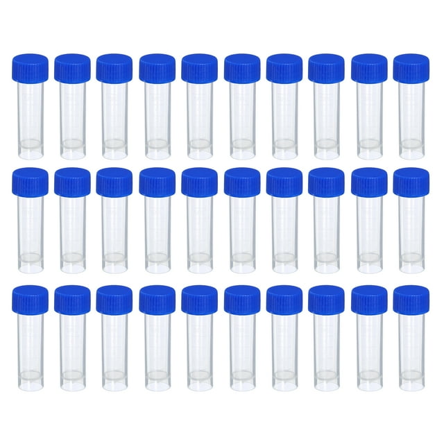 Contenedor de almacenamiento de tubos de ensayo de plástico Uxcell con tapa de tornillo para laboratorio ciencia 50