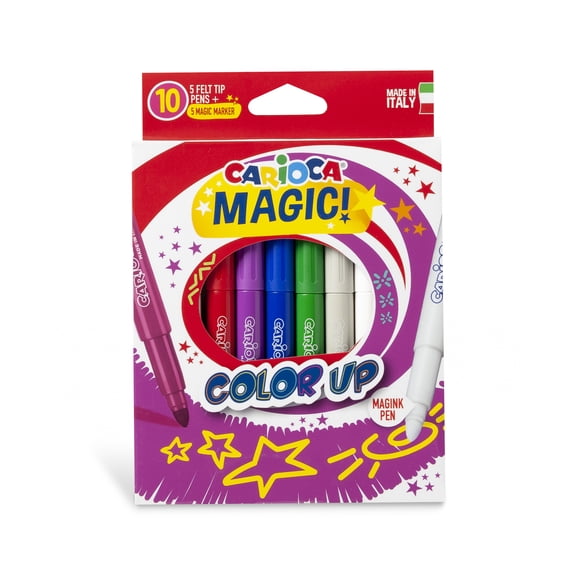 Carioca Magic Color Up Overlay Broad Tip Markers, 10 Count