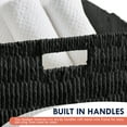 thumbnail image 5 of Ornavo Home Wicker Storage Cubes Bin, 9 Inch Storage Shelf Basket Collapsible Natural Hand Woven Paper Storage Cube Bin with Handles - Set of 2, Black, 5 of 7