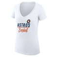thumbnail image 2 of Women's G-III 4Her by Carl Banks  White Houston Astros Team Graphic V-Neck Fitted T-Shirt, 2 of 3