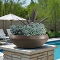 thumbnail image 5 of Concrete Bowl Planter, 23.2 Inch Dia x 8 Inch Height, Succulent Pot with Drain Hole, 21-inch Opening Flowerpot for Herbs, Bonsai, and Shallow-root Plants, Large Size, Rust, 5 of 7