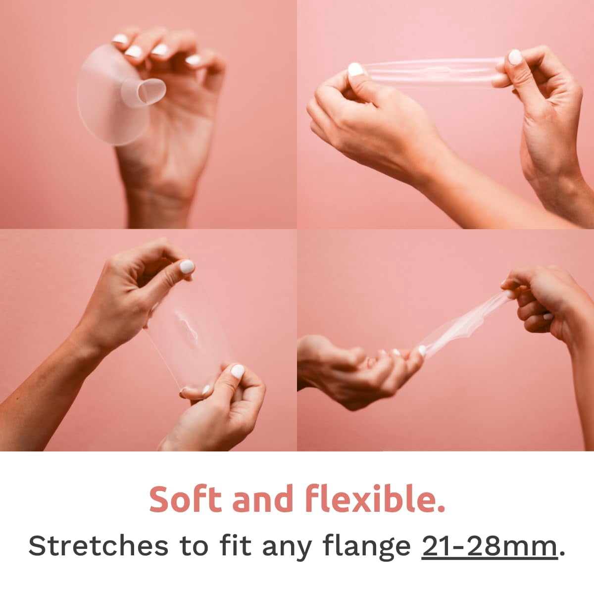 BeauGen - Breast Pump Flange Inserts (1 Pair) - Fits 21mm - 28mm Flanges