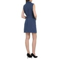 thumbnail image 3 of INSPIRE CHIC Women's Sleeveless Tweed Dress Collared Belted Button Down Work Blazer Dresses M 1, 3 of 5