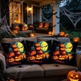 thumbnail image 5 of Pandiboks Halloween Throw Pillow Covers 18x18in Couch Pillow Covers Multicolor Square Pumpkin Polyester Autumn for Den、Outdoor, 5 of 5