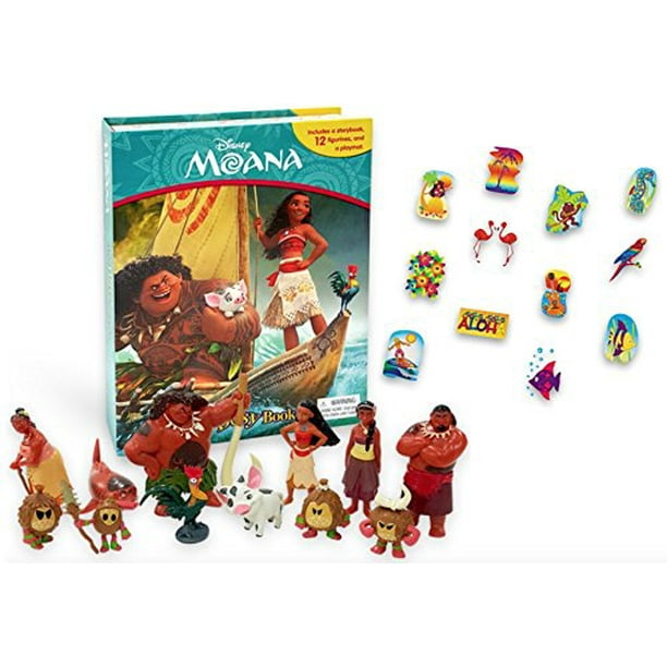 Moana Story Book And Action Figures Playset Toys Bundle With Tropical Tattoos Or Stickers Set Walmart Com Walmart Com