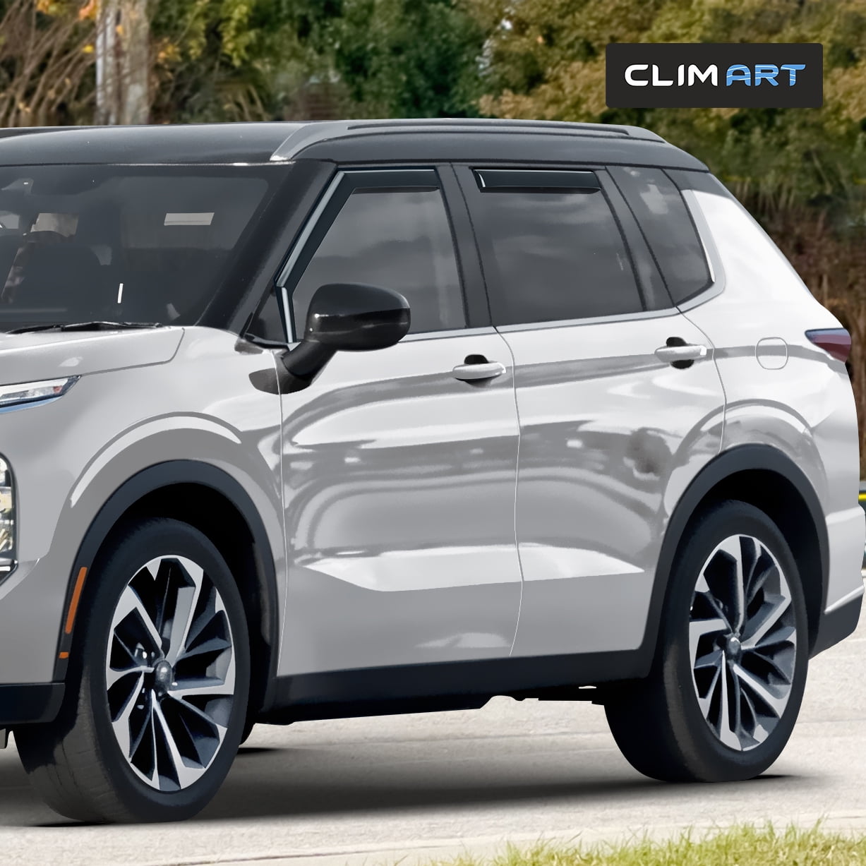 CLIM ART in-Channel Incredibly Durable Rain Guards for Mitsubishi Outlander 2022-2026, Original Window Deflectors, Vent Window Visors, Vent Deflector, 4 pcs. - 622479