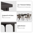 thumbnail image 6 of Ktaxon 70.8" Dining Table for 6~8, Farmhouse Kitchen Table Large Rectangle Dinner Table for Home, Dining Room, Kitchen, Black, 6 of 9