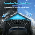 thumbnail image 4 of Advance Outdoor 10’ x 20’ x 87’ Gray Portable Storage Shelter, 4 of 10