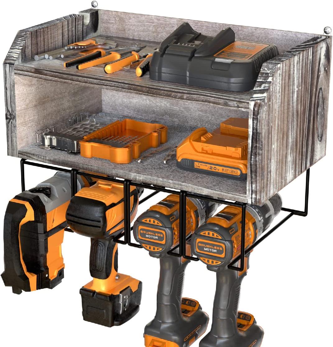 Power Tool Organizer and Storage, Drill Holder Wall Mount Charging