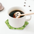 thumbnail image 5 of Lsque St. Patrick's day1 Pattern 4" Drink Coasters Set of 4, PVC Leather Absorbent Coasters, Table Coaster Set Decorative Coffee Cup Coasters Housewarming Gift-Hexagon, 5 of 6