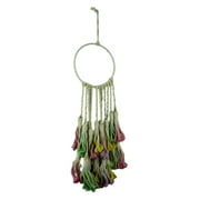 King Max Rainbow Dip Dyed Cotton Macrame Dream Catcher Wall Hanging