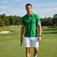 thumbnail image 6 of Trgacdwlo Ice Silk Polos for Men Quick Dry Cooling Short Sleeve Gym Shirts Men Collared Sun Protection Men's Golf Shirts Green L, 6 of 7